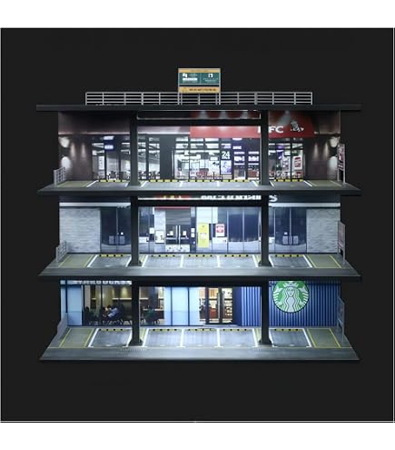 Amazon.co.jp: Flood Force1/64スケールの二層式ショールーム組立